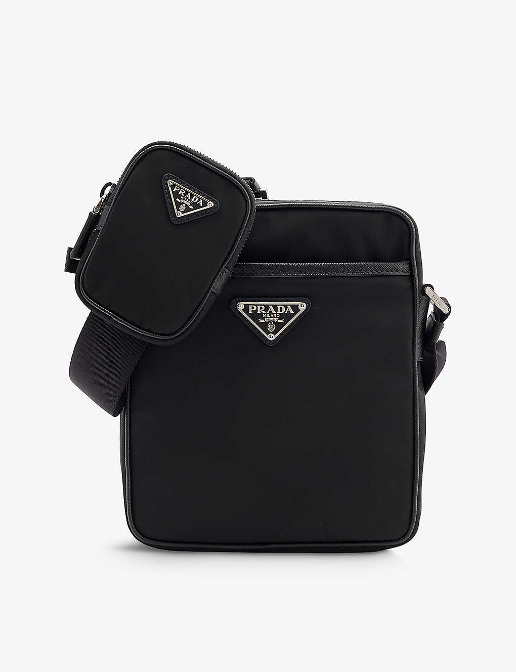 PRADA - Brand-plaque mini-pouch shell cross-body bag | Selfridges.com
