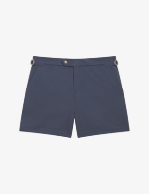 Reiss Mens Airforce Blue Sun Regular-fit Side-adjuster Stretch-woven Shorts