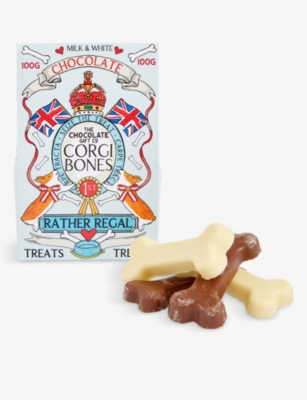 THE CHOCOLATE GIFTING COMPANY: Corgi bone-shaped chocolates 100g