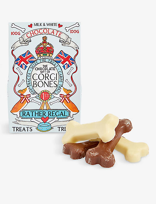 THE CHOCOLATE GIFTING COMPANY: Corgi bone-shaped chocolates 100g