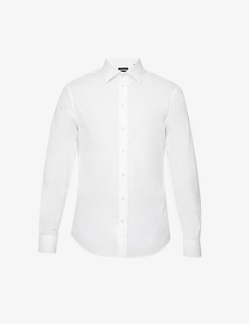 EMPORIO ARMANI: Regular-fit long-sleeved cotton shirt