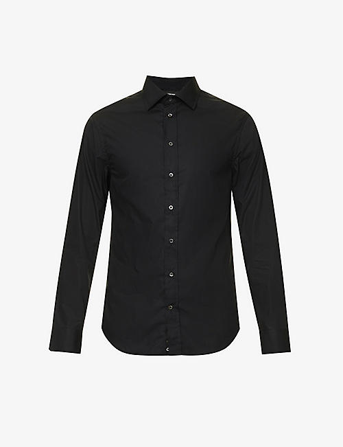 EMPORIO ARMANI: Regular-fit long-sleeved cotton shirt