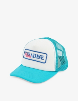 Palm Angels Paradise Palm-patch Trucker Cap In Light Blue