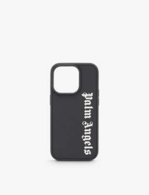 PALM ANGELS: Logo-embossed woven iPhone 14 Pro Case