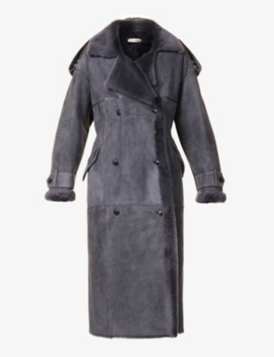 THE MANNEI: Jordan double-breasted shearling coat