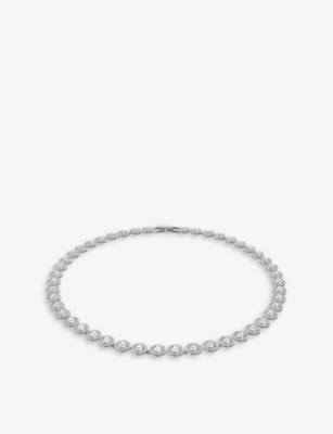 Swarovski Womens Crystal Angelic Rhodium-plated And Crystal Necklace In Crystal