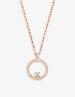 SWAROVSKI: Creativity brass and crystal circle pendant necklace