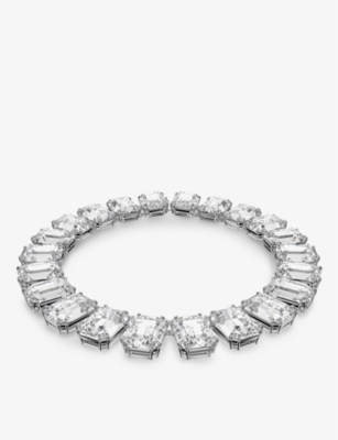 Swarovski Womens Crystal Millenia Rhodium-plated And Crystal Necklace