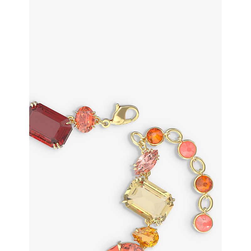 Shop Swarovski Gema Brass And Crystal Bracelet In Crystal Multi