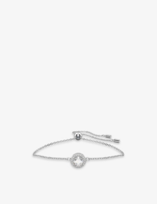 Swarovski Women's Constella Rhodium-plated & Crystal Slider Bracelet In White