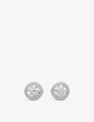 SWAROVSKI SWAROVSKI WOMEN'S WHITE CONSTELLA RHODIUM-PLATED AND ZIRCONIA STUD EARRINGS,64192742