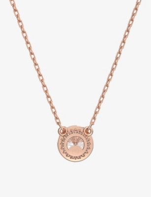 Shop Swarovski Womens Constella Rose-gold Toned Brass And Zirconia Pendent Necklace White