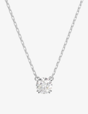 SWAROVSKI SWAROVSKI WOMEN'S WHITE CONSTELLA RHODIUM-PLATED AND ZIRCONIA PENDANT NECKLACE,64192827