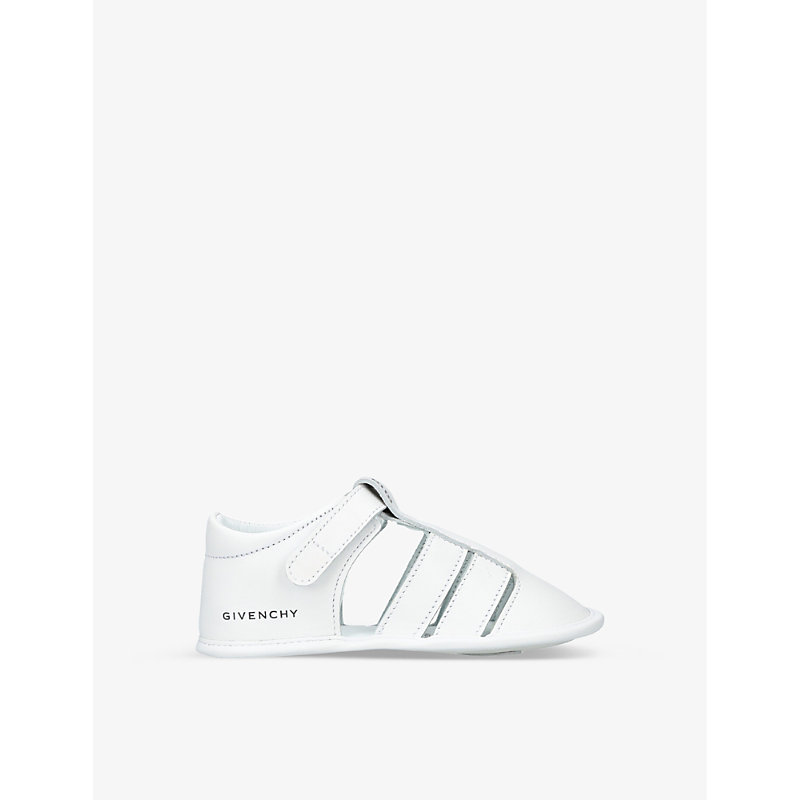 GIVENCHY GIVENCHY WHITE 4G LOGO-PRINT LEATHER SHOES 6 MONTHS - 2 YEARS,64196689