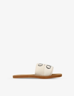 CHLOE - Logo-print double-strap woven sandals 6-9 years | Selfridges.com