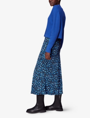 Whistles Womens Multi-coloured Floral-pint Woven Midi Skirt In Multi-coloured