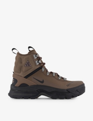 NIKE NIKE MEN'S TRAILS END BLACK BROWN ACG ZOOM GAIADOME GORE-TEX BOOTS,64200348