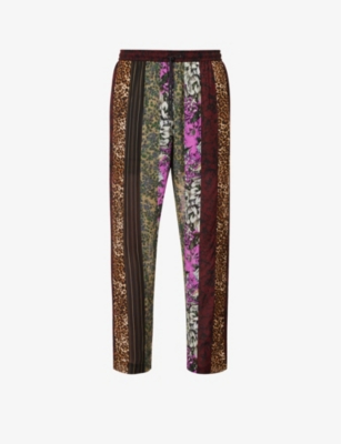 DRIES VAN NOTEN PENNY PATCHWORK-PATTERNED STRAIGHT-LEG RELAXED-FIT WOVEN TROUSERS,64201222