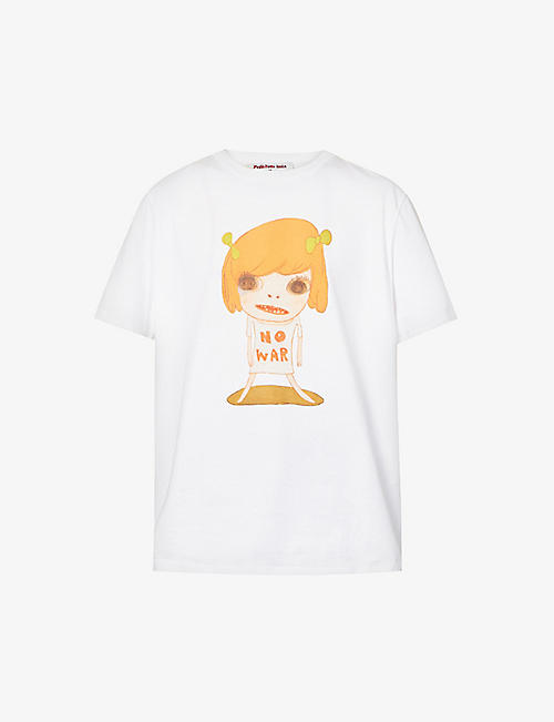 STELLA MCCARTNEY: Yoshitomo Nara x Stella McCartney graphic-print cotton-jersey T-shirt