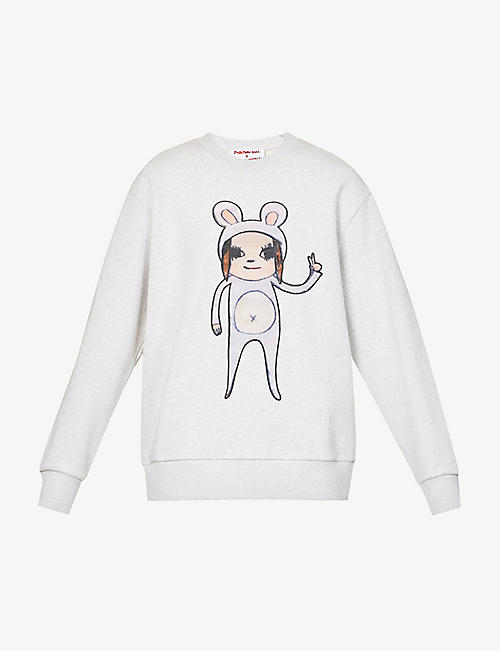 STELLA MCCARTNEY: Yoshitomo Nara x Stella McCartney graphic-print relaxed-fit cotton-jersey sweatshirt