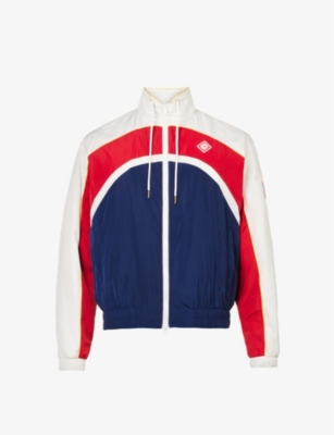 Casablanca Men's Arch Paneled Track Jacket In White  Red  Navy