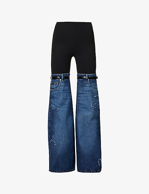 COPERNI: Hybrid wide-leg mid-rise jeans