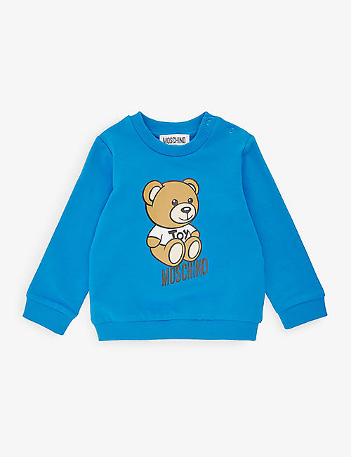 MOSCHINO: Toy Bear-print stretch-cotton jersey sweatshirt 3 months-3 years