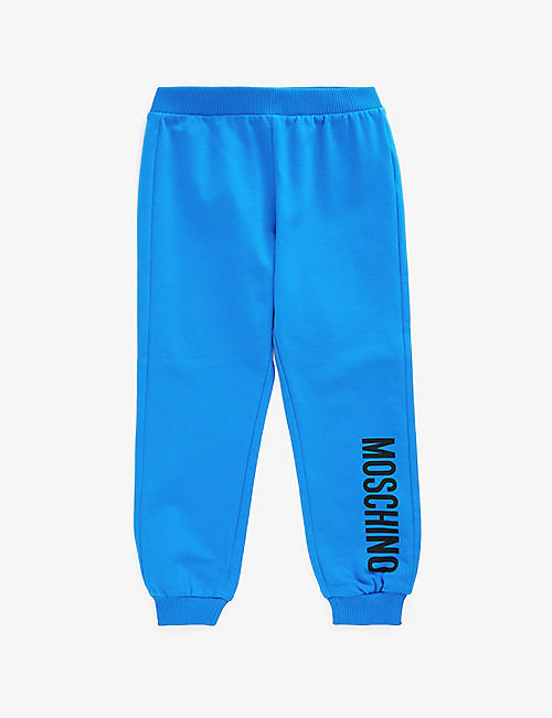 MOSCHINO: Logo tapered stretch-cotton jersey jogging bottoms 3 months-3 years