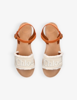 Chlo Kids Sandals With Logo In White ModeSens