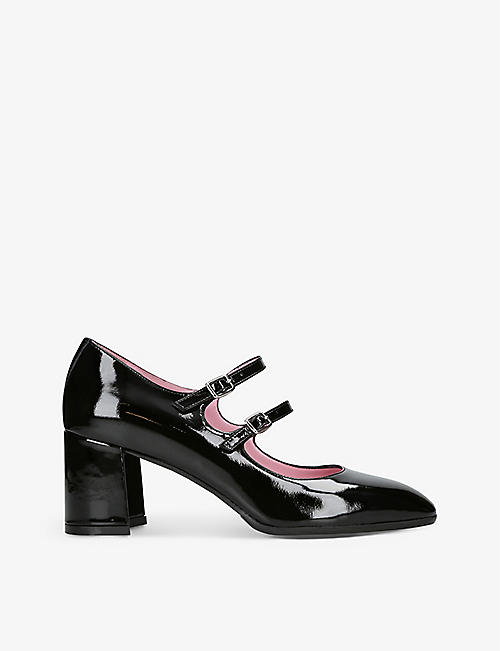 CAREL: Alice double-strap patent-leather Mary Jane heels