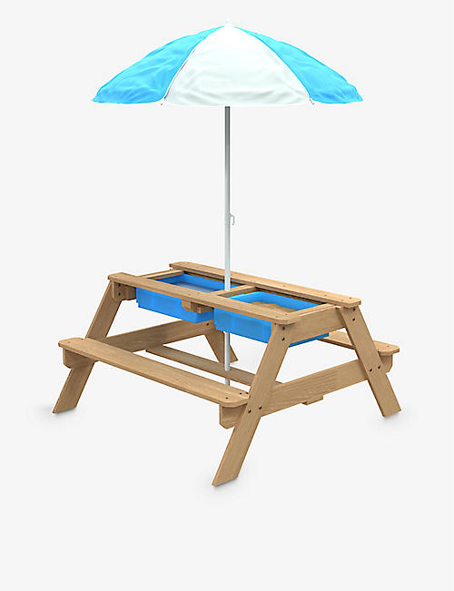 OUTDOOR: Parasol picnic table wood playset