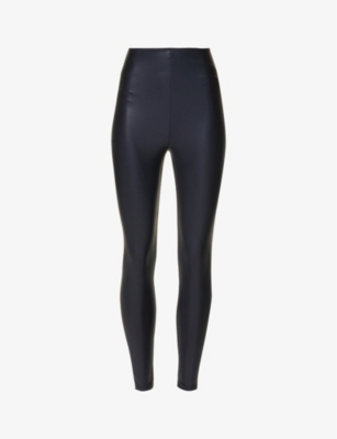 COMMANDO: Slim-fit high-rise faux-leather leggings