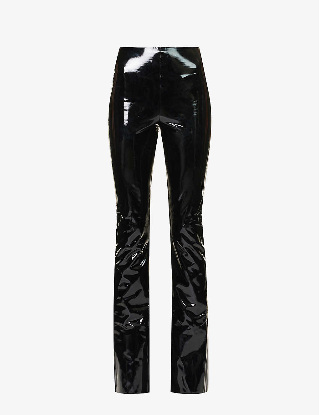 COMMANDO - Flared high-rise patent faux-leather trousers | Selfridges.com