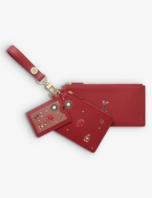 Cartier Womens Red Diabolo De Leather Pouches