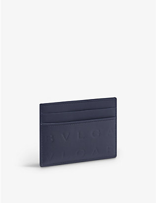 BVLGARI: Serpenti branded leather card holder