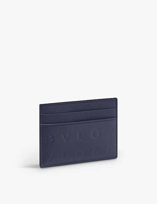 BVLGARI: Serpenti branded leather card holder
