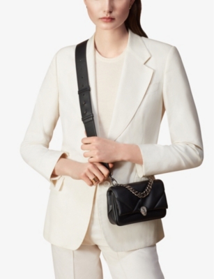 Shop Bvlgari Womens Black Serpenti Maxi Cabochon Small Leather Cross-body Bag