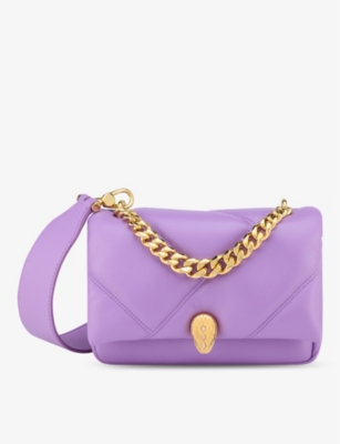 Bvlgari Mini Serpenti Cabochon Maxi Chain Cross-body Bag In Purple