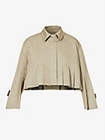 SACAI: Pleated-pattern blouson woven jacket