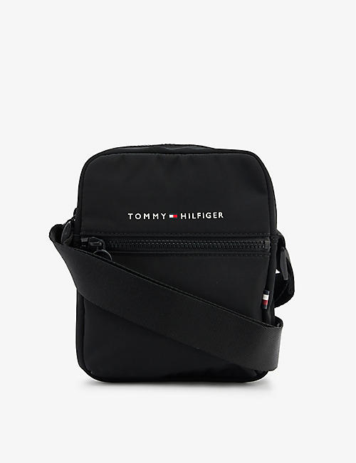 TOMMY HILFIGER: Horizon embroidered-logo recycled-polyester blend cross-body bag