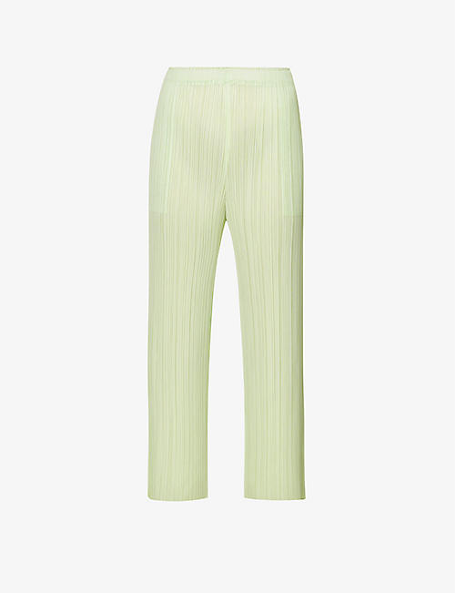 PLEATS PLEASE ISSEY MIYAKE: May pleated knitted trousers