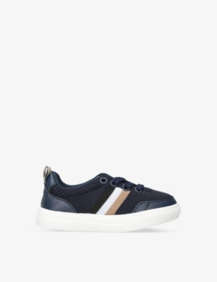BOSS: Logo-stripe woven trainers 2-7 years