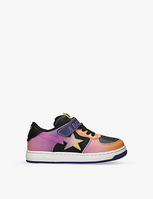 A BATHING APE: SK8 STA leather low-top trainers 2-7 years
