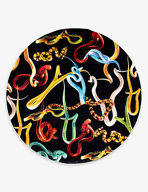 SELETTI: Seletti wears TOILETPAPER Snakes woven rug 194cm