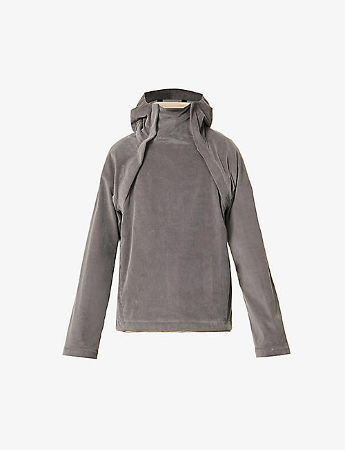 ARNAR MAR JONSSON: Klifur funnel-neck relaxed-fit cotton-corduroy hooded jacket