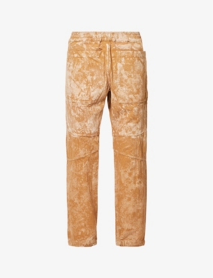 Arnar Mar Jonsson Mens Overdyed Tie-dye Panelled Straight-leg Cotton-canvas Trousers