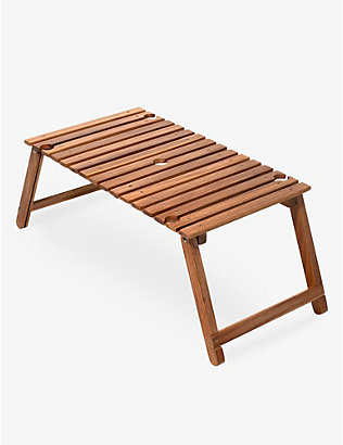 BUSINESS & PLEASURE CO.: The Folding teak-wood table