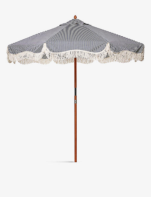 BUSINESS & PLEASURE CO.: The Market striped woven outdoor umbrella