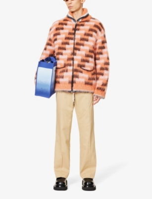 MARNI MARNI MEN'S POMPEII SHOESTRING-BELT STRAIGHT-LEG REGULAR-FIT COTTON TROUSERS