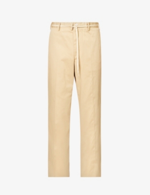 MARNI MARNI MEN'S POMPEII SHOESTRING-BELT STRAIGHT-LEG REGULAR-FIT COTTON TROUSERS